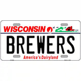 Brewers Wisconsin State Novelty Metal License Plate 24" x 12" (LLP)