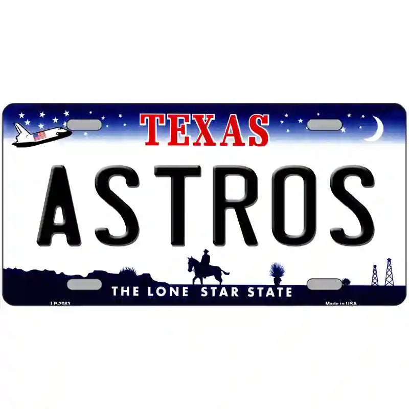 Astros Texas State Novelty Metal License Plate 24" x 12" (LLP)