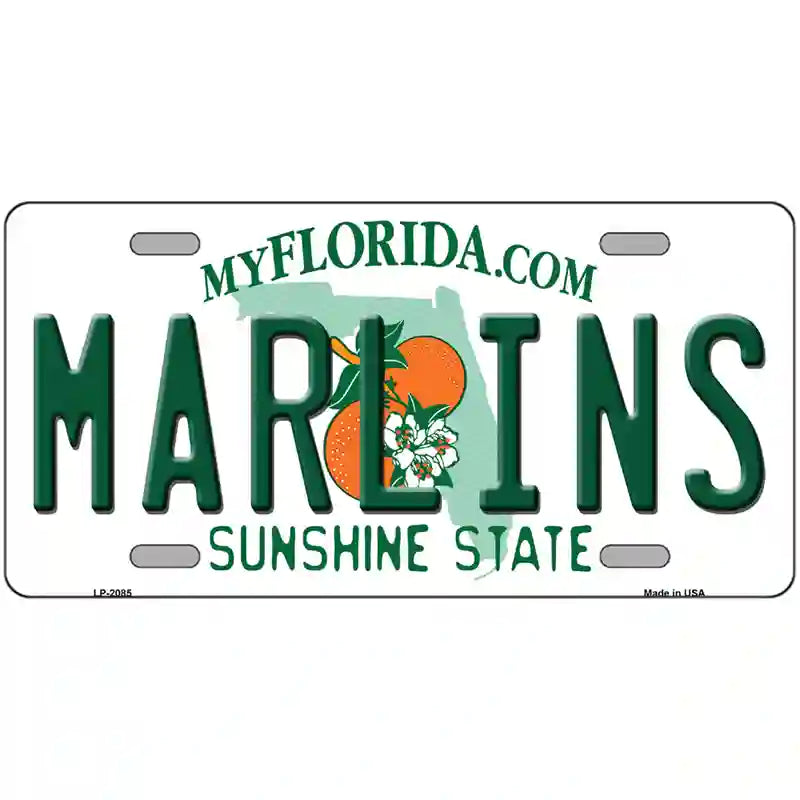 Marlins Florida State Metal Novelty License Plate 24" x 12" (LLP)