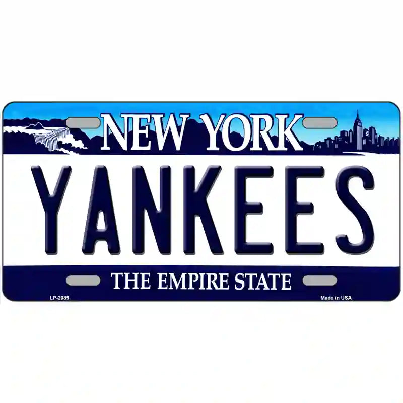 Yankees New York State Novelty Metal License Plate 24" x 12" (LLP)