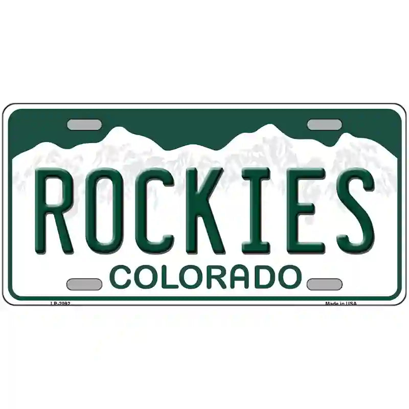 Rockies Colorado State Novelty Metal License Plate 24" x 12" (LLP)