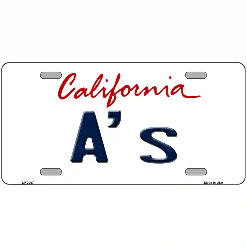 As California State Novelty Metal License Plate 24" x 12" (LLP)