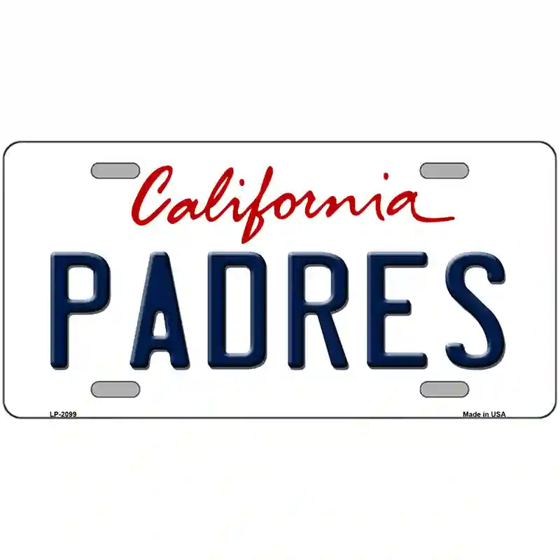 Padres California State Novelty Metal License Plate 24" x 12" (LLP)