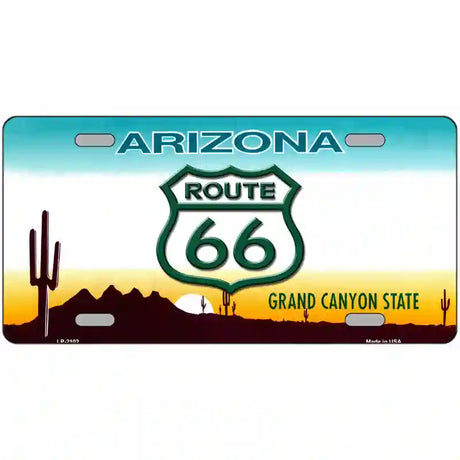 Route 66 Shield Arizona Metal Novelty License Plate 24" x 12" (LLP)