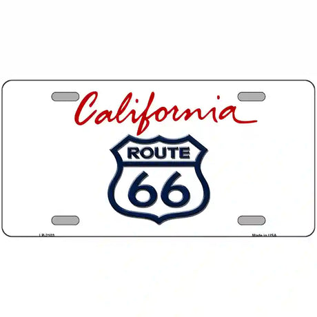 Route 66 Shield California Novelty Metal License Plate 24" x 12" (LLP)