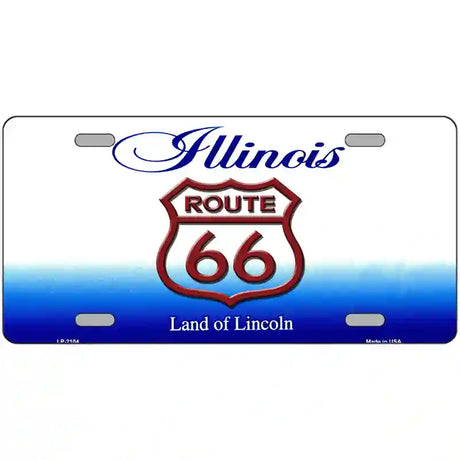 Route 66 Shield Illinois Metal Novelty License Plate 24" x 12" (LLP)