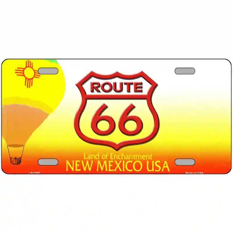 Route 66 Shield New Mexico Novelty Metal License Plate 24" x 12" (LLP)