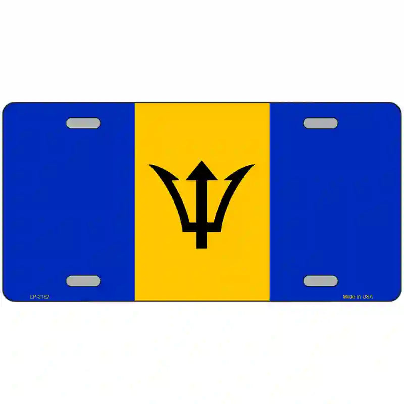 Barbados Flag Metal Novelty License Plate 24" x 12" (LLP)