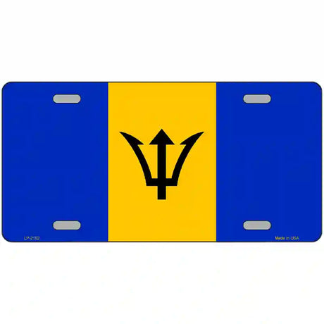 Barbados Flag Metal Novelty License Plate 24" x 12" (LLP)