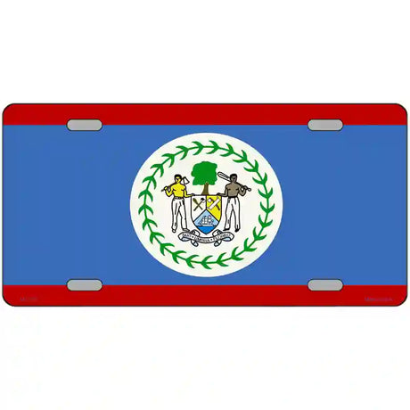 Belize Flag Metal Novelty License Plate 24" x 12" (LLP)