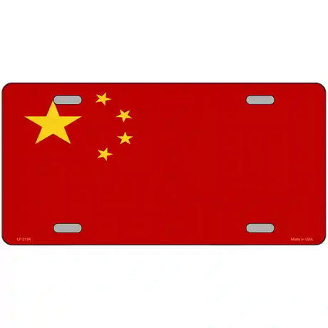 China Flag Metal Novelty License Plate 24" x 12" (LLP)