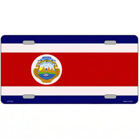 Costa Rica Flag Metal Novelty License Plate 24" x 12" (LLP)