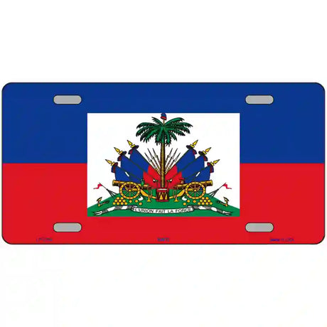 Haiti Flag Metal Novelty License Plate 24" x 12" (LLP)