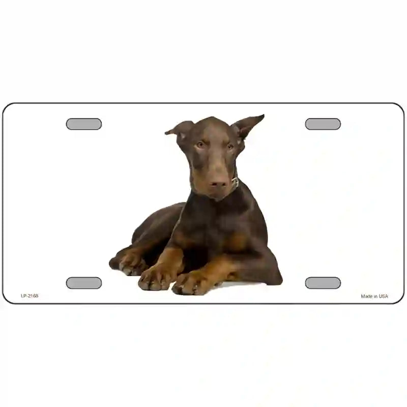 Doberman Pinscher Dog Metal Novelty License Plate 24" x 12" (LLP)