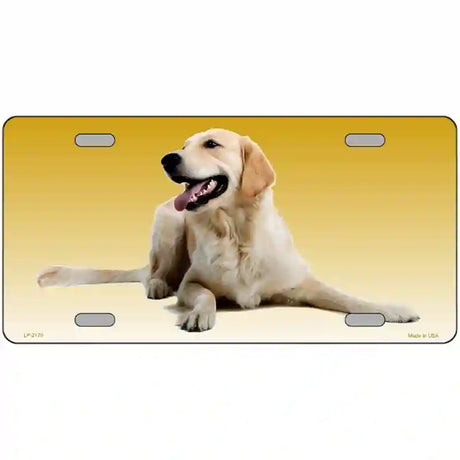 Golden Retriever Dog Metal Novelty License Plate 24" x 12" (LLP)