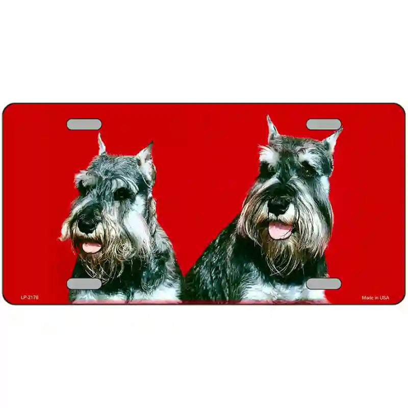 Schnauzer Dog Metal Novelty License Plate 24" x 12" (LLP)