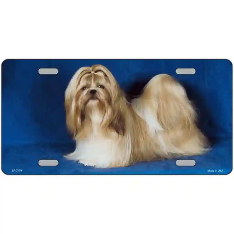 Shih Tzu Dog Metal Novelty License Plate 24" x 12" (LLP)