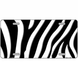 Black White Zebra Metal Novelty License Plate 24" x 12" (LLP)