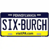 Sixburgh Pennsylvania Steelers Metal Novelty License Plate 24" x 12" (LLP)