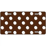 White Brown Polka DotsMetal Novelty License Plate 24" x 12" (LLP)