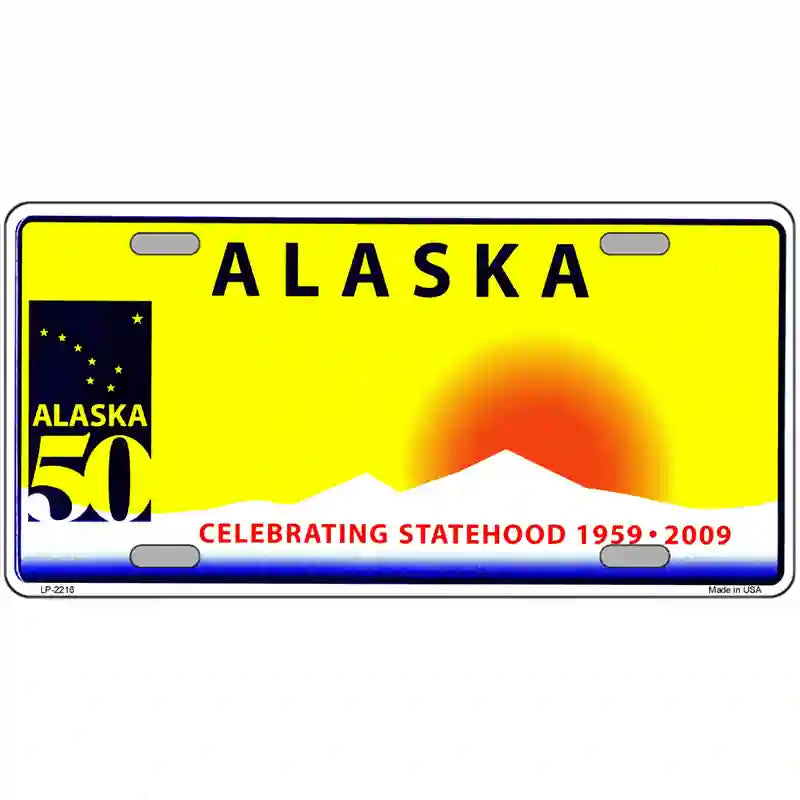 Alaska State Blank Novelty Metal License Plate 24" x 12" (LLP)