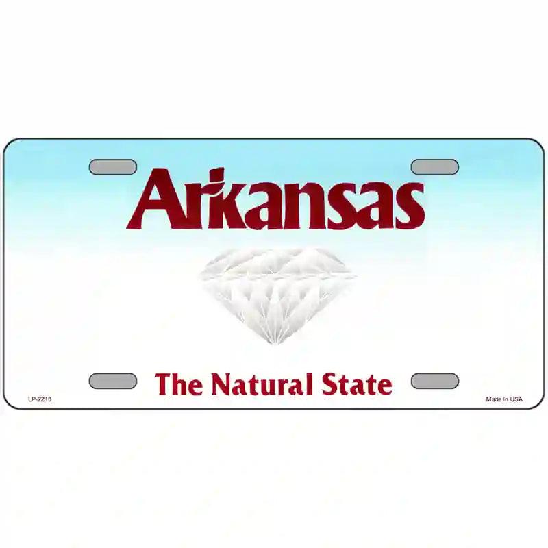 Arkansas State Novelty Metal License Plate