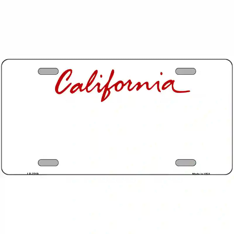 California State Blank Novelty Metal License Plate 24" x 12" (LLP)