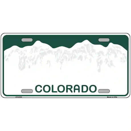 Colorado Green Blank Novelty Metal License Plate 24" x 12" (LLP)