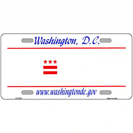 Washington DC State Novelty Blank Metal License Plate 24" x 12" (LLP)