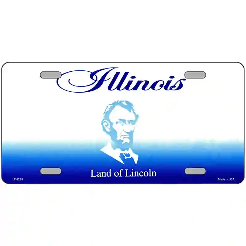 Illinois Novelty State Blank Metal License Plate 24" x 12" (LLP)