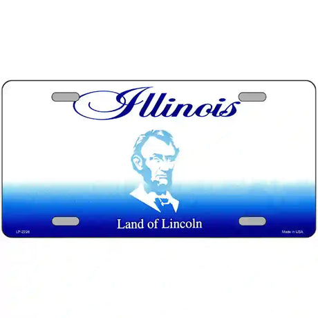 Illinois Novelty State Blank Metal License Plate 24" x 12" (LLP)