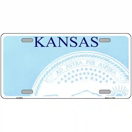 Kansas Novelty State Blank Metal License Plate 24" x 12" (LLP)