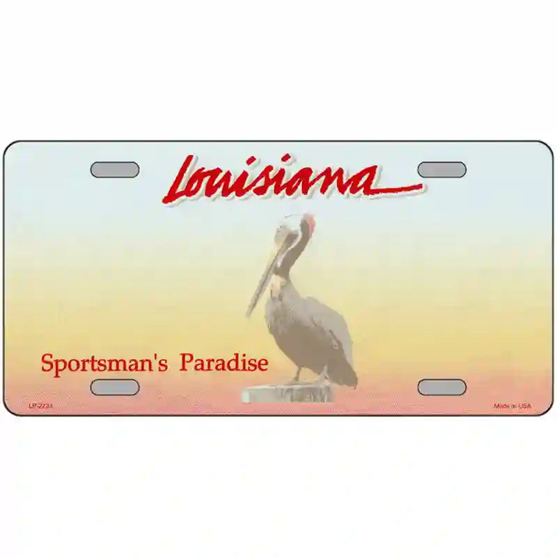 Louisiana Novelty State Blank Metal License Plate 24" x 12" (LLP)