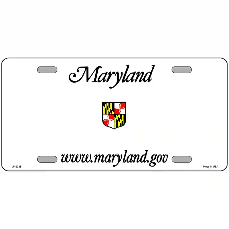 Maryland Novelty State Blank Metal License Plate 24" x 12" (LLP)