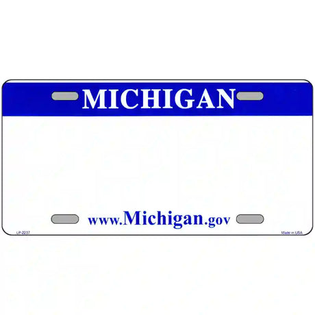 Michigan Blue Blank Novelty Metal License Plate 24" x 12" (LLP)