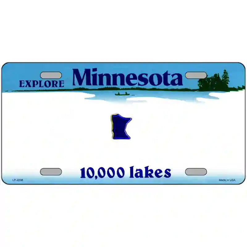 Minnesota Novelty State Blank Metal License Plate 24" x 12" (LLP)