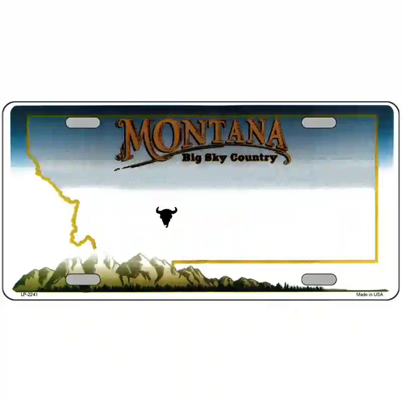 Montana Novelty State Blank Metal License Plate 24" x 12" (LLP)