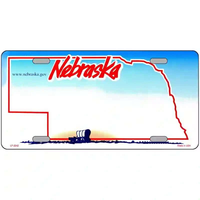 Nebraska Novelty State Blank Metal License Plate 24" x 12" (LLP)