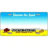 North Dakota Novelty State Blank Metal License Plate 24" x 12" (LLP)