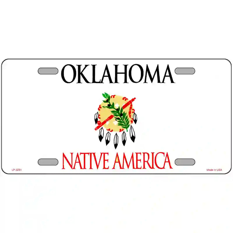 Oklahoma Novelty State Blank Metal License Plate 24" x 12" (LLP)