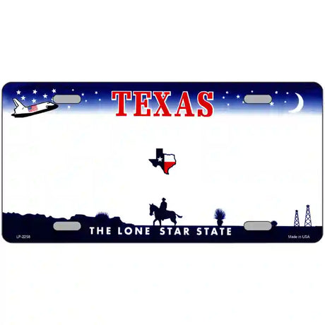 Texas Novelty State Blank Metal License Plate 24" x 12" (LLP)