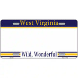 West Virginia Novelty State Blank Metal License Plate 24" x 12" (LLP)