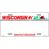 Wisconsin Novelty State Blank Metal License Plate 24" x 12" (LLP)