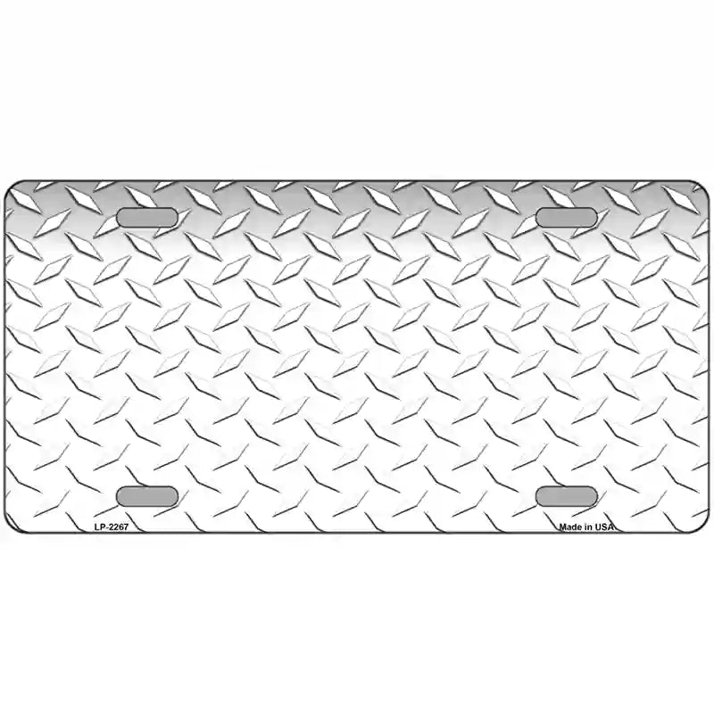 Diamond White Metal Novelty License Plate 24" x 12" (LLP)