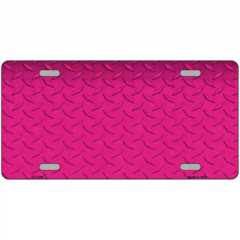 Diamond Pink Metal Novelty License Plate 24" x 12" (LLP)