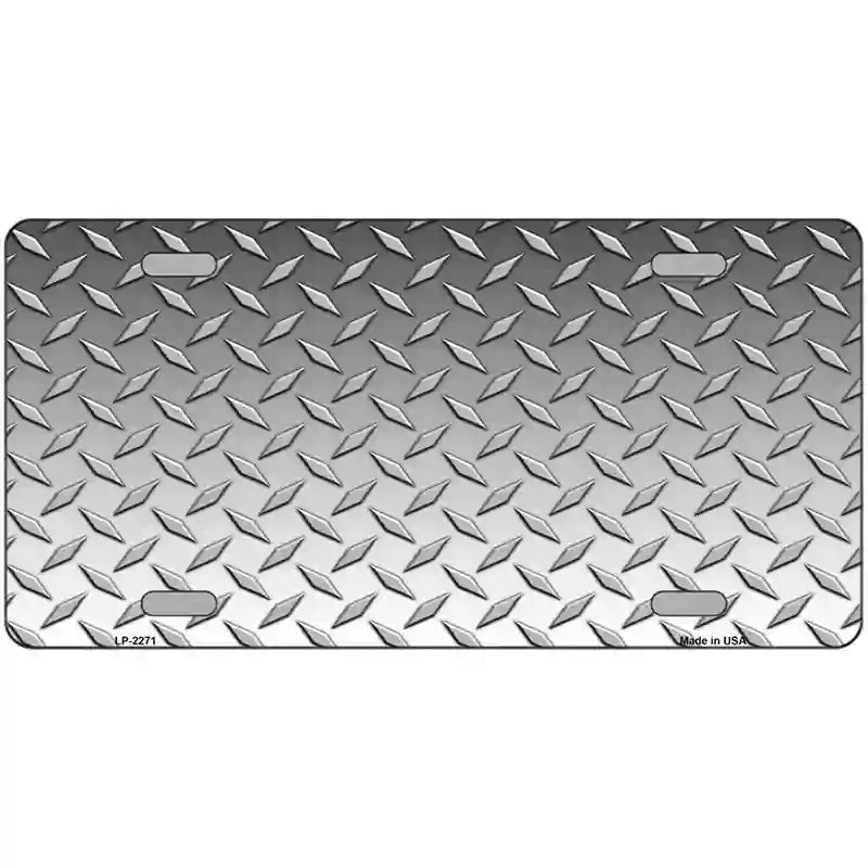 Diamond Silver Metal Novelty License Plate 24" x 12" (LLP)