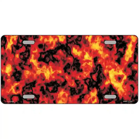 Fire Explosion Metal Novelty License Plate 24" x 12" (LLP)