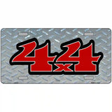 4 X 4 Diamond Metal Novelty License Plate 24" x 12" (LLP)