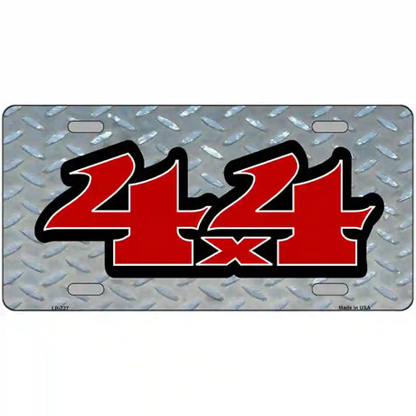 4 X 4 Diamond Metal Novelty License Plate 24" x 12" (LLP)