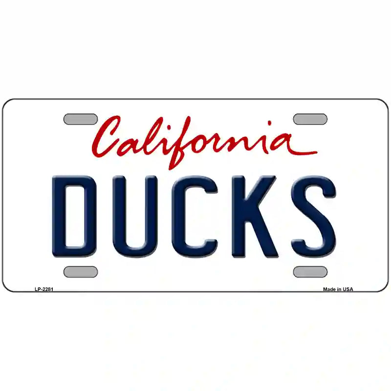 Ducks California Novelty State Metal License Plate 24" x 12" (LLP)